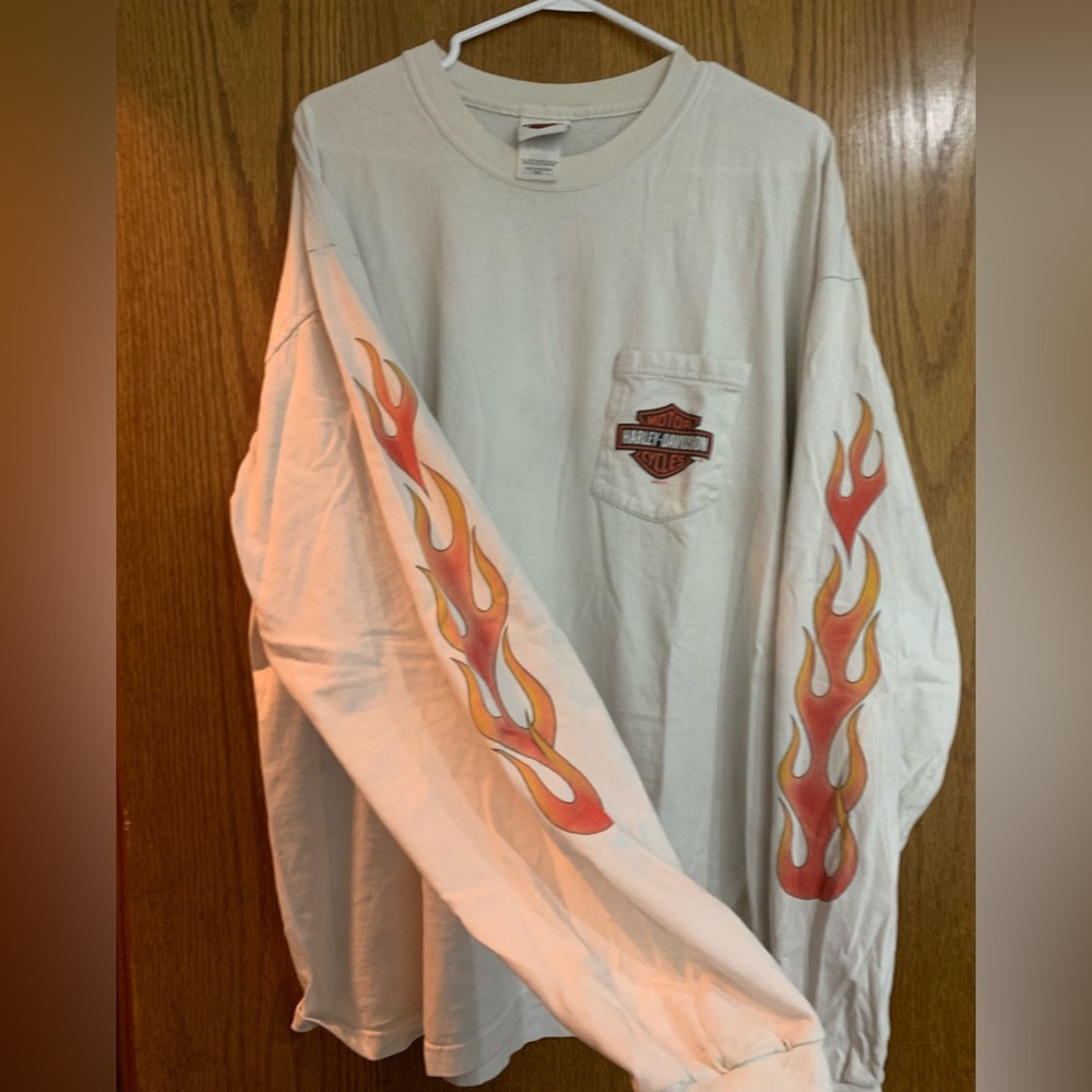 Vintage flame Harley Davidson long sleeve